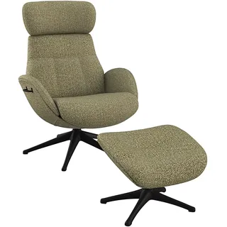 flexlux Relaxsessel "Elegant, Funktionssessel, verstellbarer Rücken- und Kopfstütze", grün (fall grün), B:90cm H:107cm T:89cm, 62% Polyester, 17% Cotton, 14% Linen, 12%Polyester, 4% Wool, Sessel, Relaxsessel, Premium Komfort, Rücken- & Kopfteilverstellung, 