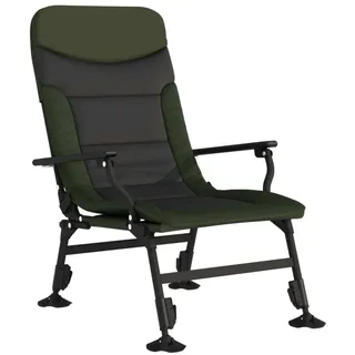 vidaXL Angelstuhl mit Armlehnen Klappbar Grün - Grün