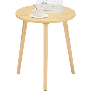 luxuskollektion Beistelltisch 42 cm Ø Massivholz Skandinavisch Wohnzimmer Schlafzimmer