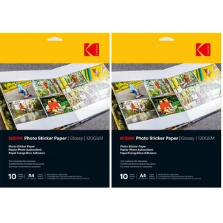 KODAK T-Shirt Transfers - T-Shirt zum Erstellen und Personalisieren, Hochwertiges Thermotransferpapier, Software Inklusive, Langlebig - Weiß (Packung mit 2)