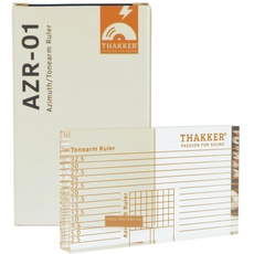 THAKKER AZR-01 - Azimut und Tonarmlineal | optimierte Skala | Justage für Plattenspieler Tonabnehmer und Tonarm