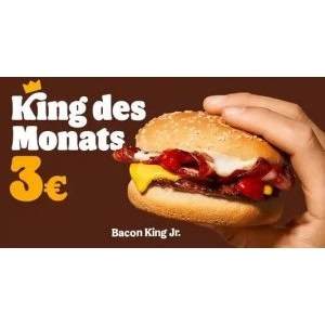 Burger King &#8211; King des Monats Mai: Bacon King jr. um 3 €