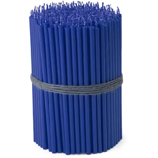 NKlaus - 250x Stabkerzen blau Rußfrei Tropffrei dünn L 16cm Premium Paraffinwachs 36112