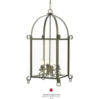 Casa Padrino Barock Hängeleuchte Antik Gold Ø 37 x H. 100 cm - Barock Lampe