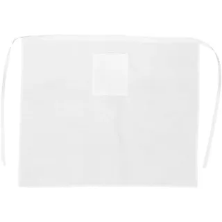 Hemoton Küchenschürze, halbe Schürze, weiß, aus Baumwolle, mit verstellbarer Tasche, ideal für Küche, Bäckerei, Restaurants und den Heimgebrauch