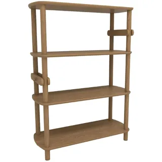 Hanah Home Modernes Eichenregal, 80 cm x 112 cm x 30 cm | 100% MDF, Holzbeine, 18 mm stark | Stilvolles skandinavisches Design