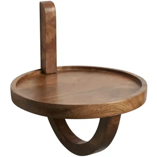 Mid.you Wandregal , Naturfarben , Holz , Mangoholz , massiv , 30x33x30 cm , hängend, handgemacht , Wohnzimmer, Regale, Wandregale