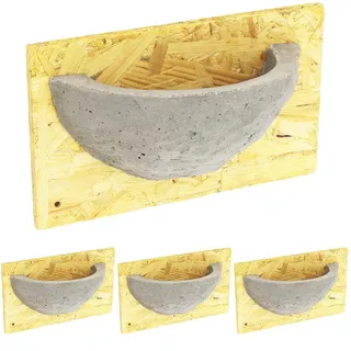 Esschert Design Schwalbennest, Vogelhaus, ca. 24 cm x 9,3 cm x 15 cm (Packung mit 4)
