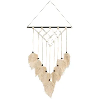 Atmosphera - Wanddekoration "Safari" aus Makramee - Leinen weiß