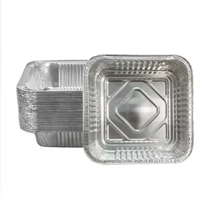 Antihaftbeschichtete Einweg-Luftfritteuse, Aluminiumfolie, quadratisch, 50 Stück, öldichte Aluminiumfolie, Blechdose, auch für Dampfkorb, Instant Pot Ofen und Grill (22,9 x 22,9 cm, quadratisch)