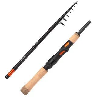 Shimano Fishing SHIMANO STC AX Mini Tele Spinning, 2,10m, 7-21g, 10 Teile, Telescopic Reise Angelrute