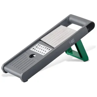 Fackelmann Chefkoch Gemüsehobel 6-teilig – Mehrzweck Gemüseschneider zum Reiben, Hobeln, Raspeln & Julienne – Inklusive 4 Einsätze & Aufbewahrungsbehälter