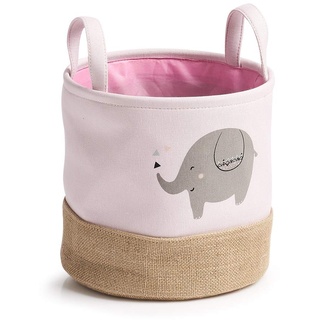 Zeller Aufbewahrungskorb 'Elefant', rosa, ca. Ø 25 x 25 cm,