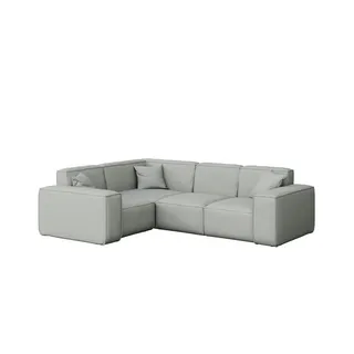 Kaiser Möbel Gartenecksofa L-form Malibu Stoff Odyssey Hellgrau Links , Holz , 181x73x246 cm , Gartenmöbel, Loungemöbel, Gartensofas & Loungesofas