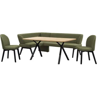 OTTO home "Aretha Essecke, Sitzgruppe, Eckbank, Küchenbank", Set, 4er, 4 Stk. tlg. Esszimmer Sitzgruppe, Tisch, Stühle und Bank gepolstert, Nosagfederung,