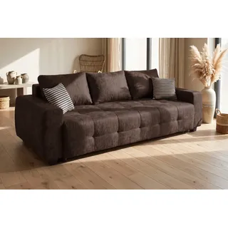 OTTO home Schlafcouch Mikrofaser 2-Sitzer Braun