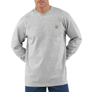 Carhartt K126 Pocket Loose Fit Langarm-t-shirt - Heather Grey - L