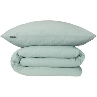 SCHIESSER Bettwäsche »Laura aus Baumwoll-Seersucker in zarten Farbtönen« 2 Stk. tlg. Made in Green Schiesser B/L: 135 cm x 200 cm