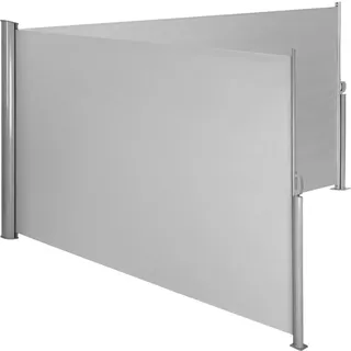 Tectake Seitenmarkise 200 x 600 cm grau Polyester