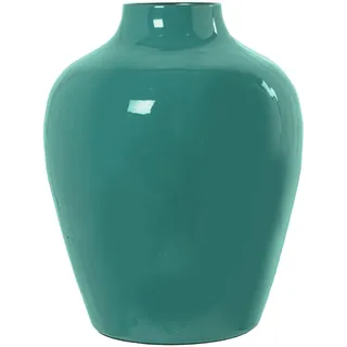 Alexandra House Living Vase Dunkelgrün, Metall, 21 x 21 x 26 cm