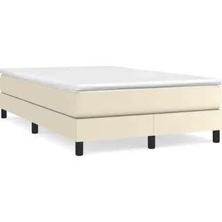 vidaXL Boxspringbettgestell Creme 120x200 cm Kunstleder - Creme