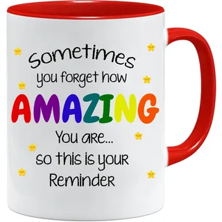 Jungle Mug – Geschenke für Frauen | Lustige Tasse mit Spruch – Geschenk für Freundin Mama Schwester Kollegin – Rote Kaffeetasse für Büro Schule Zuhause