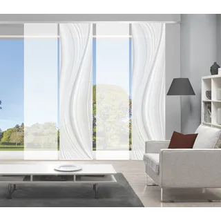 VISION S LAURINA Schiebegardine Paneelwagen 60 x 260 cm Grau 4 Stk.