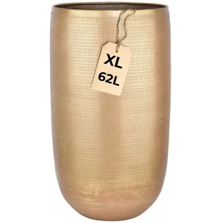 Blumentopf Gold Aluminium 65 cm Pflanzkübel Pflanzgefäß Handgemacht Orientalisch