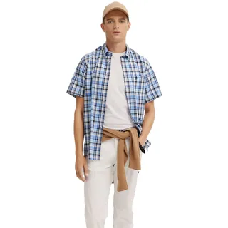 bugatti Herren Hemd Button-Down Kurzarm Modern Fit