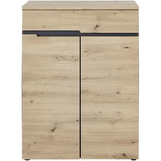 VOLEO Detroit 80 x 107 x 38 cm Eiche Artisan / graphit mit 1 Schublade