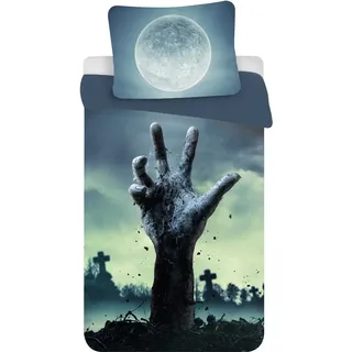 Zombie Bettbezug- 140 X 200 cm - 70 x 90 cm - Blau, Schwarz