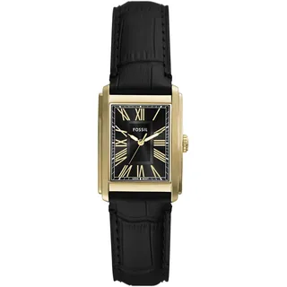 Fossil "CARRAWAY", schwarz, Armbanduhren, Herren, Armbanduhr, Herrenuhr, Lederarmband, analog