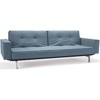 INNOVATION LIVING TM Schlafsofa »Splitback, einzeln verstellbare Rückenlehnen, bequem mit Federkern« mit chromglänzenden Beinen, in skandinavischen Design, blau