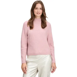 Betty & Co Damen Grobstrick-Pullover mit hohem Kragen Rose melange), | 40