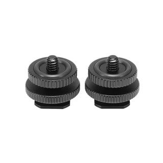 SmallRig 1631 Cold Shoe Adapter with 3/8 Zoll to 1/4 Zoll Thread(2pcs Pack)