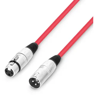 Adam Hall Cables 3 STAR MMF 0050 RED - Mikrofonkabel XLR female auf XLR male 0,5 m rot