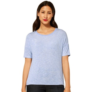 STREET ONE Damen A318506 Jerseyshirt, Cozy Blue Melange, 42