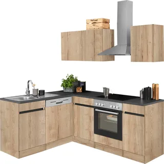 OPTIFIT Winkelküche L-Form 210 x 175 cm beige