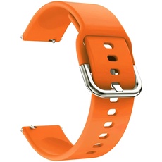 Saisiyiky Uhrenarmband,20mm 22mm Kieselgel für Uhr Kieselgel Ersatzarmbänder mit Schnellverschluss geeignet für Damen&Herren (22mm, orange)