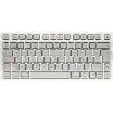 CHERRY KW 7100 Mini BT für Mac, kompakte Mac-Tastatur mit 3 Bluetooth-Kanälen, französisches Layout (AZERTY), kabellose Multi-Geräte-Tastatur, Moonlight Weiß