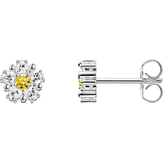 Thomas Sabo Ohrstecker Lovely Daisy Zirkonia silberfarben-weiß-gelb 6 mm