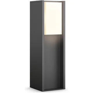 Philips Sockelleuchte Aluminium 40,2 cm inkl. E27 LED-Lampe grau