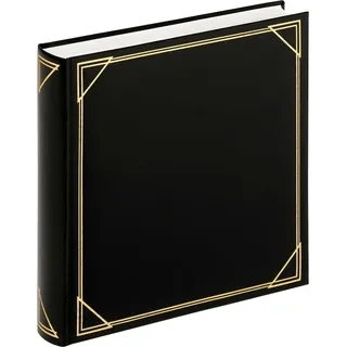 Walther design Fotoalbum schwarz 30 x 30 cm Kunstleder mit Prägung, Standard Album MX-200-B