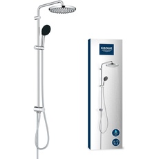 GROHE Vitalio 250 - Duschsystem mit Umstellung, wassersparend ~8l/min (für vorhandene Armaturen, 2 Strahlarten, extra große Brausestange 104cm), rund, chrom, 26989001