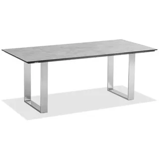 Niehoff Gartentisch 200 x 95 x 76 cm Grau/Weiß