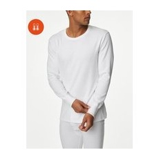 Mens M&S Collection HeatgenTM Medium Thermal Long Sleeve Top - White, White - M