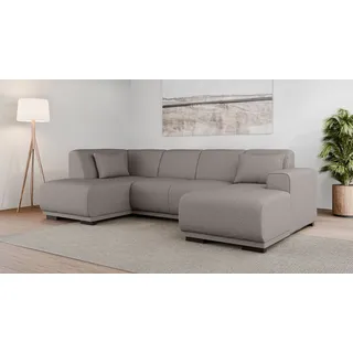OTTO home Wohnlandschaft Polyester U-Form 3-Sitzer Braun