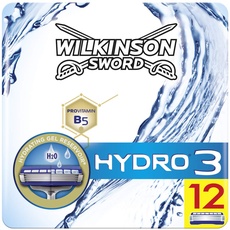 Wilkinson Sword Hydro 3 Rasierklingen für Herren, 12 Klingen, Rasierer briefkastenfähig, 12 St