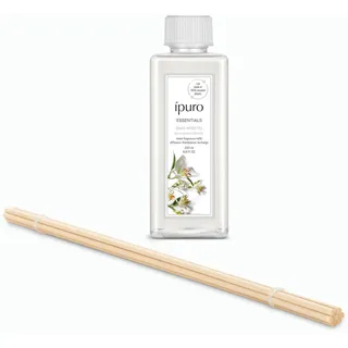 ipuro Essentials Nachfüller WHITE LILY Raumduft 200 ml - Refill Raumerfrischer mit Pfirsich, Maiglöckchen, Jasmin, Nelke, weißem Moschus & Zedernholz Duft Aroma - Lufterfrischer Nachfüllflasche