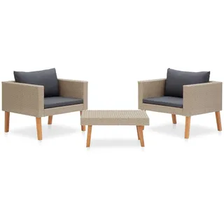 vidaXL 3-tlg. Loungeset beige